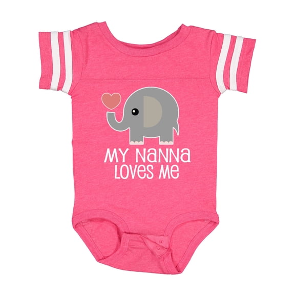 Inktastic Nanna Loves Me Grandchild Boys or Girls Baby Bodysuit