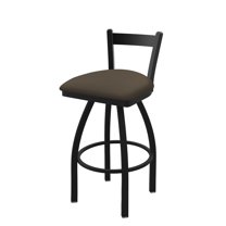 821 Catalina 25" Low Back Swivel Counter Stool with Black Wrinkle Finish and Canter Earth Seat
