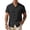 Black, variant on Chiccall Men's Cotton Linen Shirts Casual Short Sleeve Button Down Shirt Beach Vacation Summer Basic Tops
