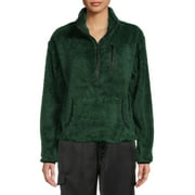 No Boundaries Junior's Plush Quarter Zip Pullover