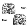 thumbnail image 4 of Goofa Hand Drawn Snake Pattern 2 PCS Car Headrest Cover, Headrest Protector,Universal Interior Car Accessories, 4 of 6