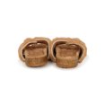 thumbnail image 4 of Bamboo Double Buckle Soft Faux Fur Cork Trim Slide Sandal 20329, 4 of 6