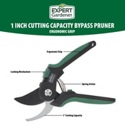 Expert Gardener Bypass Pruner, 1-inch Cutting Capacity