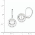thumbnail image 2 of Beautiful Sterling Silver 10mm Dangle Ball Earrings, 2 of 2