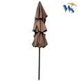 thumbnail image 4 of 9Ft 3-Tiers Patio Umbrella, Outdoor Market Table Umbrella with Crank and Tilt and Wind Vents, Sun Umbrella for Garden, Deck, Backyard, Pool Shade, Swimming Pool, 4 of 6