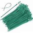 thumbnail image 1 of Dinheiro 100 bridas ajustables para plantas de jardín, bridas de plástico flexible de 9 pulgadas (verde), 1 of 5