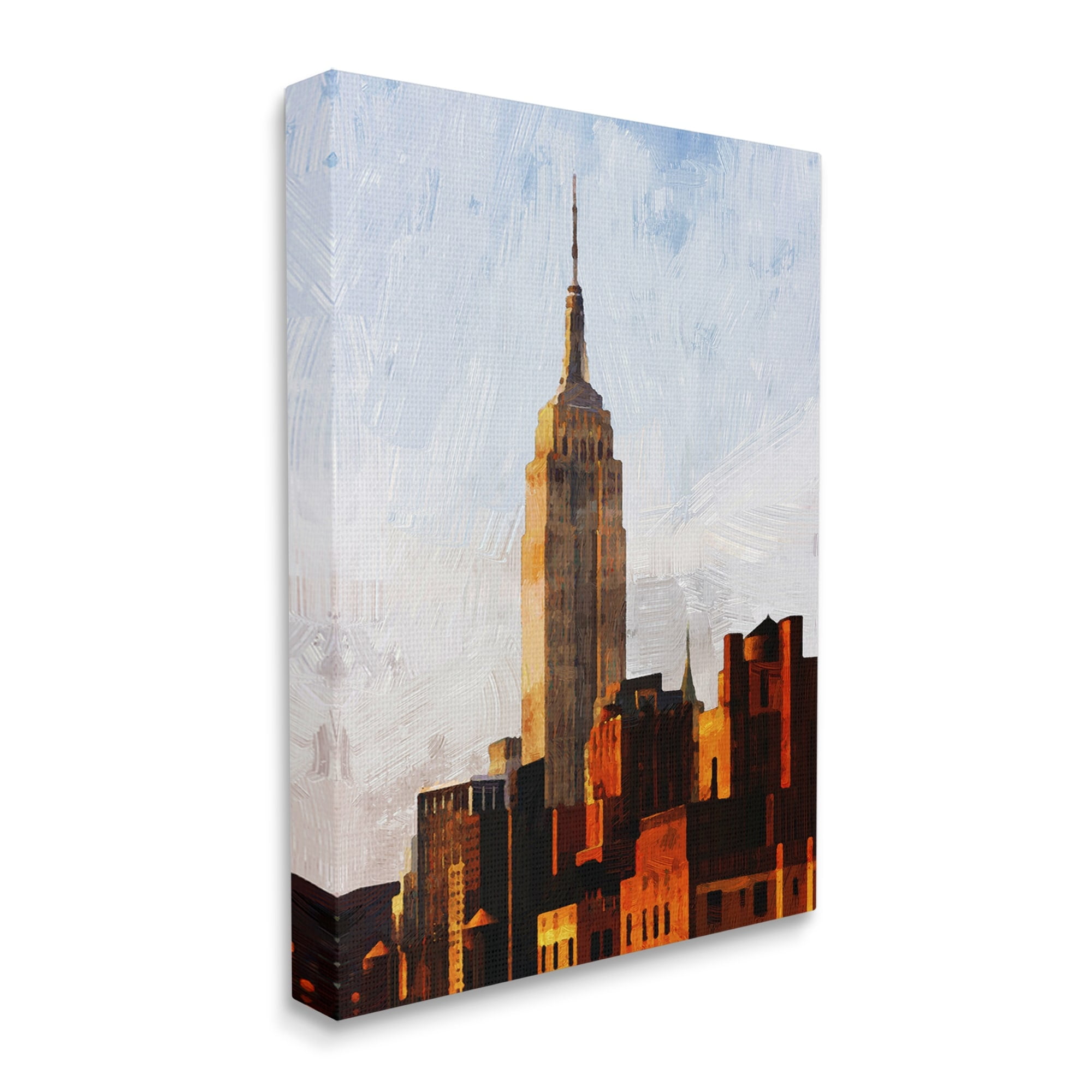 Stupell Industries Empire State Building Cityscape Town & City Painting Gallery Wrapped Canvas Print Wall Art