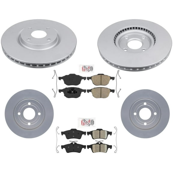 Coated Disc Brake Rotors Brake Pads For Front Wheel Drive 18-2021 Ford EcoSport