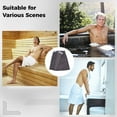 thumbnail image 6 of Men's Sauna Kilt with Pocket, Men's Sauna Towel with Practical Pocket, Wearable Bath Towel for Men, Adjustable Sauna Towel, Shower Towel with Elastic Waistband and Nylon Fastener Tapes, 6 of 6