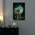 thumbnail image 2 of wall26 Canvas Prints Wall Art - A Girl and a Unicorn Watching Fireflies at a Pond | Modern Wall Decor/Home Decoration Stretched Gallery Canvas Wrap Giclee Print. Ready to Hang - 32" x 48", 2 of 3