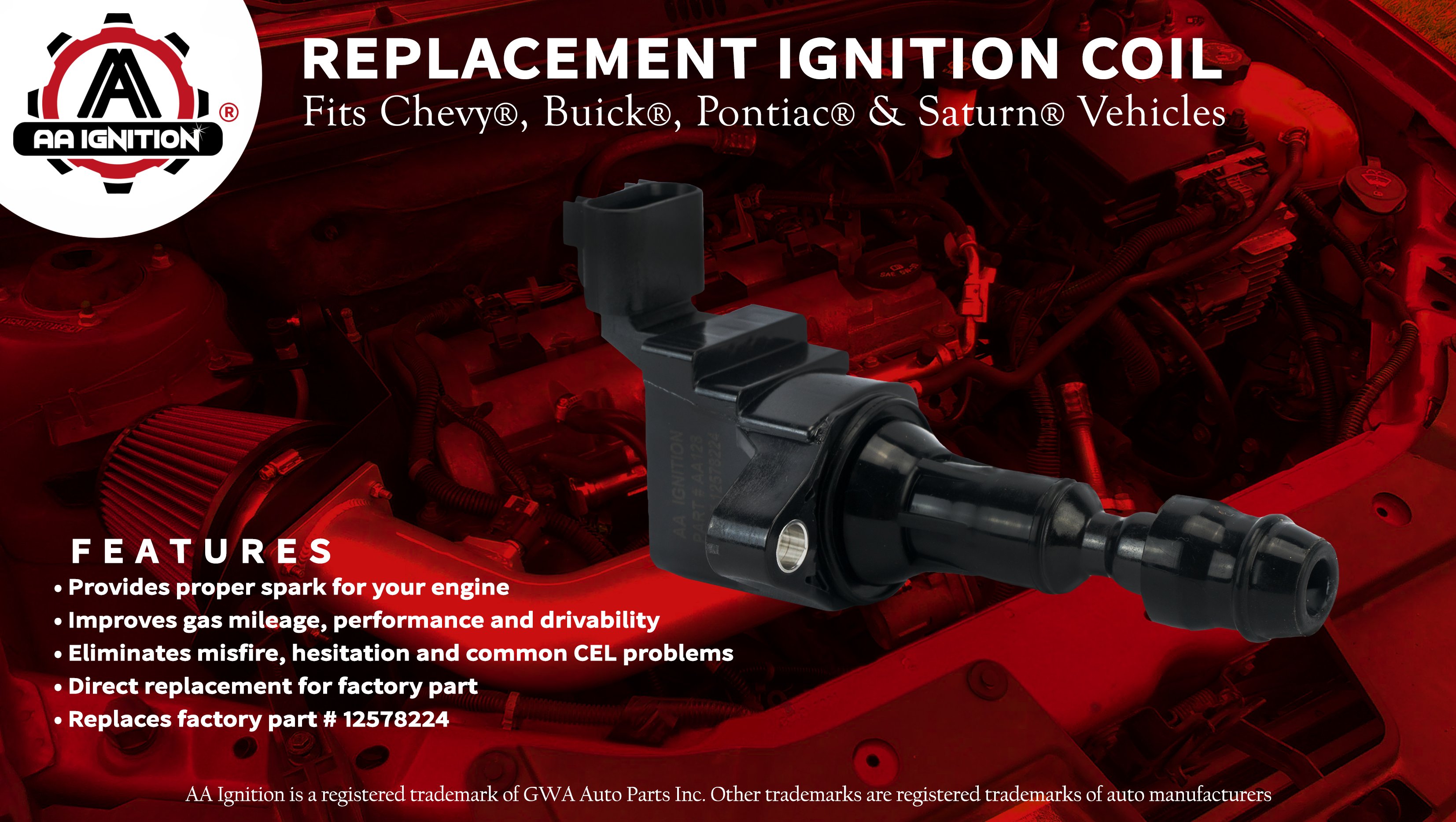 Spectra Premium Ignition Coil fits Chevy Chevelle 1964-1973 24MZGX Spectra Premium Ignition Coil fits Chevy Chevelle 1964-1973 24MZGX