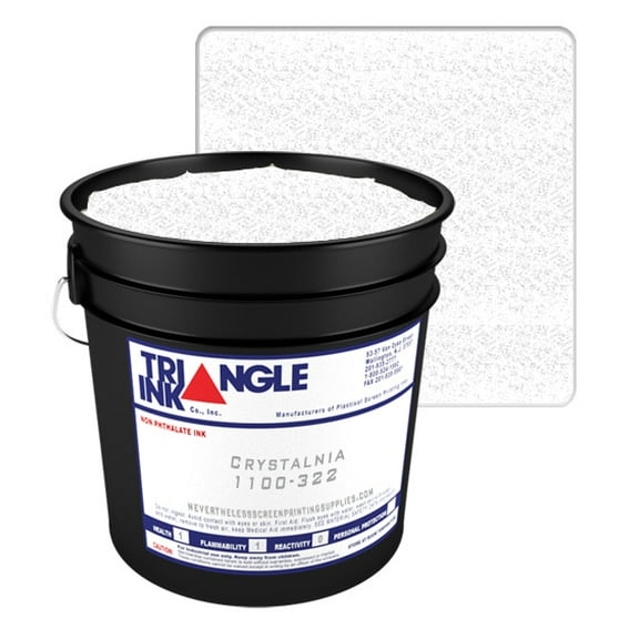 8oz Crystalina White Glitter Ink - Half Pint Glitter Screen Printing Ink - Nevertheless Plasitsol Ink - Metallic Screen Print Ink