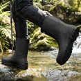 thumbnail image 5 of Xfvqtps Womens Mid-Calf Rain Boots Pull on Round Toe Waterproof Shoes for Gardening Camping Kitchen Daily Errands, 5 of 8