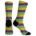thumbnail image 4 of MEICHEN Women's Mardi Gras Themed Comfortable Cute Printed Mid Calf Sports Socks Fashion Clothing Accessories for Women, 4 of 5