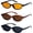 Black + Leopard Print + Orange, variant on 3 Pairs Retro Oval Eye Sunglasses for Women Y2k Trendy Narrow Shades Sunnies 90s Designer protection Sun Glasses