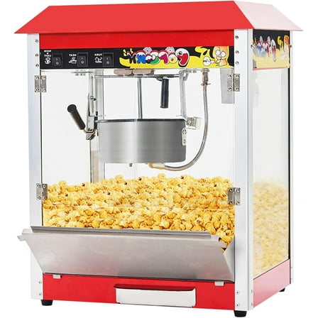 Pipleo 10 oz Commercial Hot Air Popcorn Maker, Popcorn Popper 1300W 60 Cups per Batch New