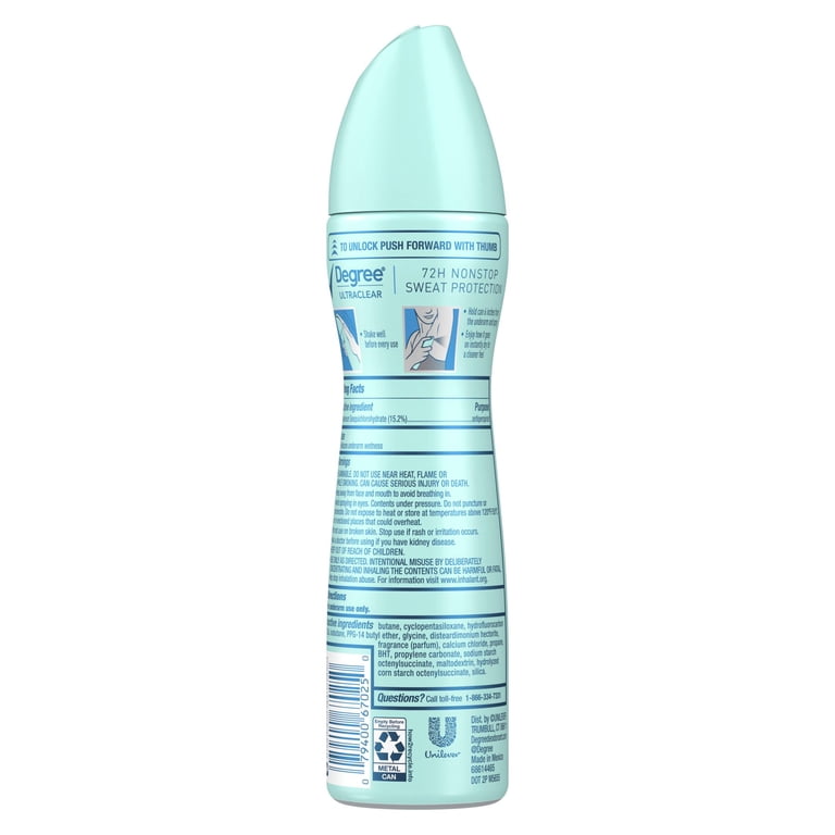 Degree UltraClear Black+White Antiperspirant Dry Spray, 2-Pack photo 7