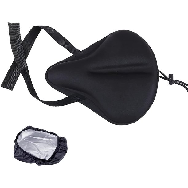 Funda para Sillín de Bicicleta, Cojín Grande y Suave para Sillín de Bicicleta, Funda para Sillín de Bicicleta de Gel Extra Cómoda y Suave, para Bicicleta de montaña, Bicicleta de Interior, Bicicleta d Afortunado Sencillez