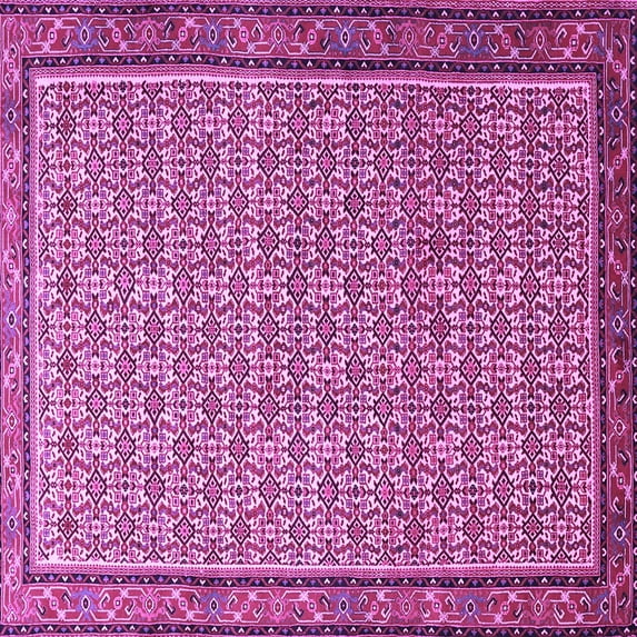 Ahgly Company Indoor Square Persian Purple Traditional Area Rugs, 5' Square
