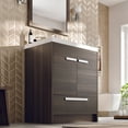 thumbnail image 6 of Eviva Lugano 30" Gray Oak Modern Bathroom Vanity with White Integrated Acrylic Sink, 6 of 7