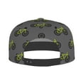 thumbnail image 5 of Adjustable Baseball Cap, yellow Bike Pattern Flat Bill Trucker Flat Brim Hats Dad Hat for Men Women - Snapback Hat Adjustable Size, 5 of 7