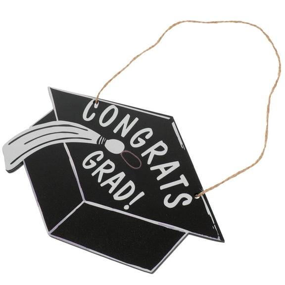 Graduation Season Listing Hat Plaques Classroom Decorations Sign for Front Door Props Tray Wood