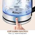 thumbnail image 4 of Electric Kettle Keep Warm, 1.8L Glass Tea Kettle, Hot Water Boiler With LED Light, Auto Shut-Off &amp; Boil Dry Protection, Stainless Steel, 4 of 8