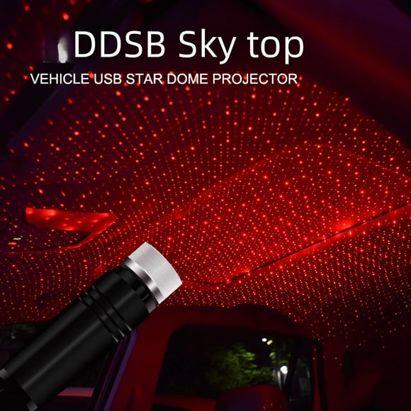 Luz de bienvenida para automóvil, luz estrellada USB, proyección láser, control de voz para automóvil, luz de ambiente, luz de ambiente LED estrellada para techo