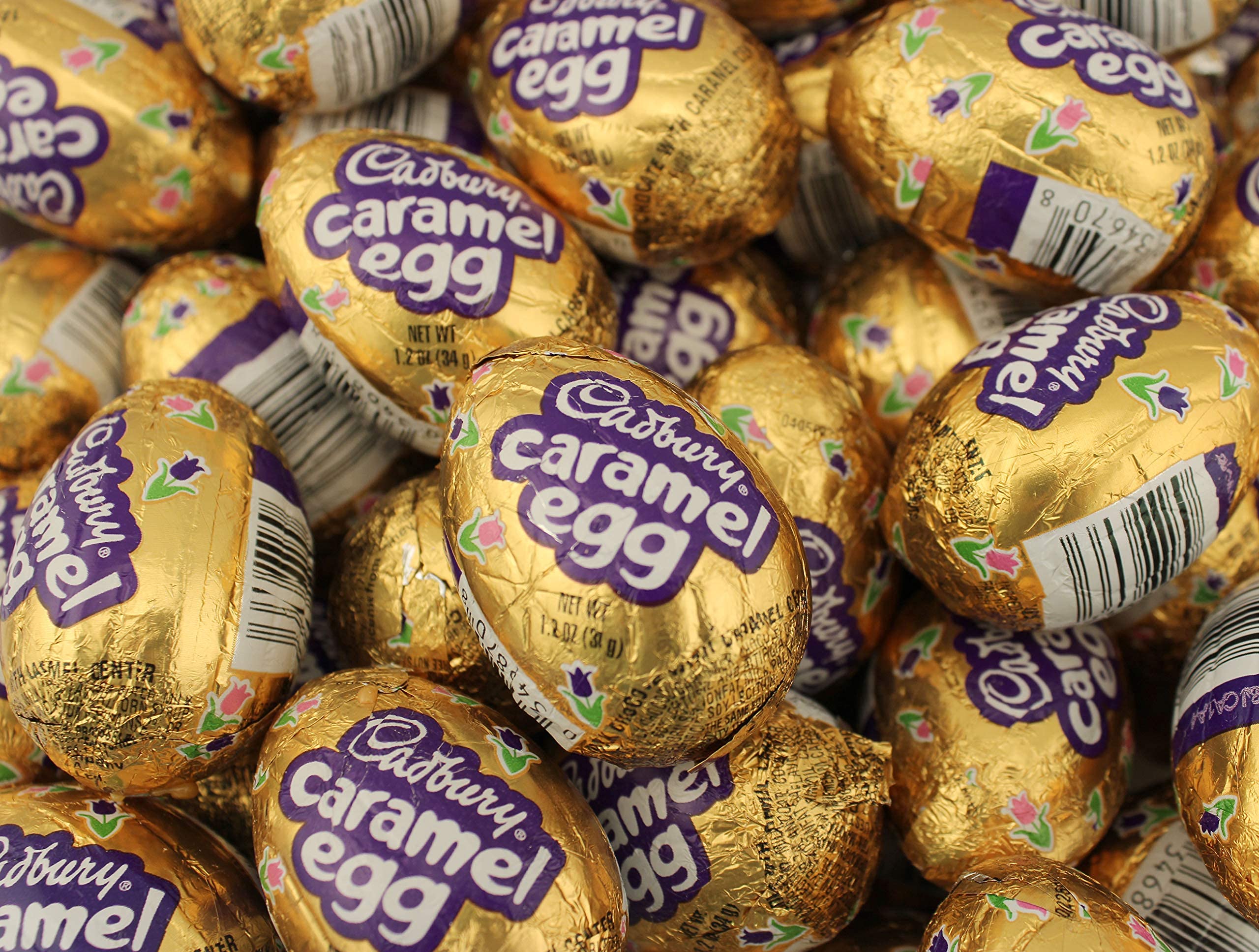 LaetaFood CADBURY CARAMEL EGGS Candy, Milk Chocolate Filled Creamy