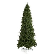 Home Heritage Cascade Quick Set 12 Foot Artificial Christmas Tree Prelit with 800 White & Color LED Lights, 2903 PVC Foliage Tips, Metal Stand, Green