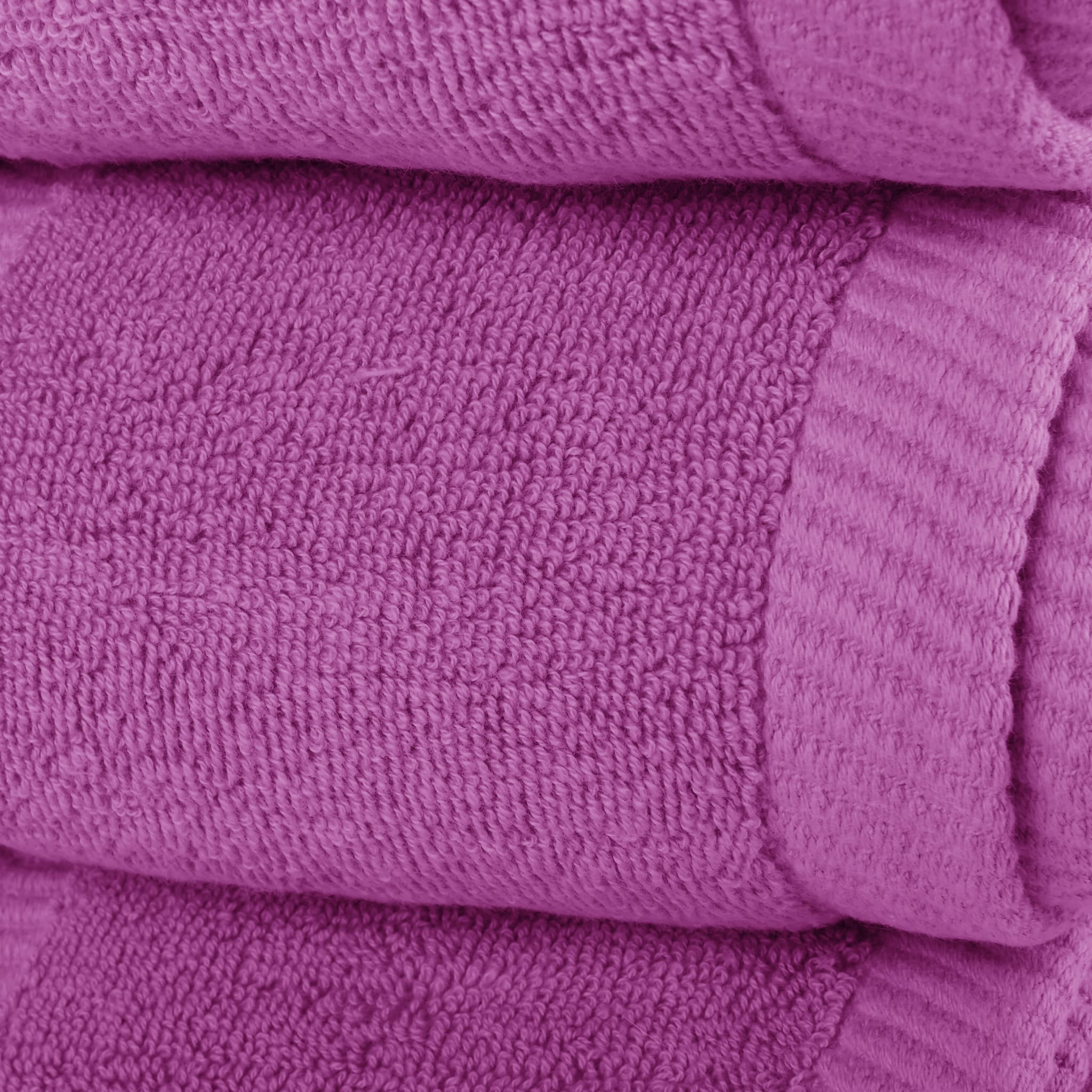 Premium Organic Cotton Bath Towels Plush Feather Touch Quick Dry Bath Sheet Eco Friendly Towel 100% Cotton Loop Terry, Eggplant Color, Set of 4