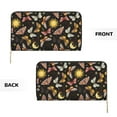 thumbnail image 3 of Leather Thin Slim Wallets for Women Men - sun moon starry sky butterfly Clutch Card Wallet for Women Men with Zipper, 3 of 7