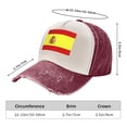 thumbnail image 3 of Spanish Flag Distressed Baseball Cap Dad Hats for Men Women Vintage Trucker Hat Low Profile Ball Caps, 3 of 7