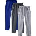 thumbnail image 3 of GXWEA Sweat Pants For Mens Pants For Men 3 Pack Fleece Active Joggers For Men, Mens Sweatpants With Pockets L, 3 of 3