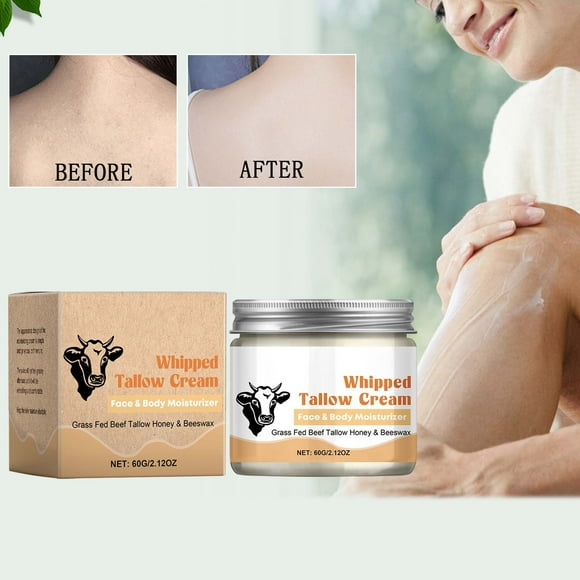 Vadktai Deals Beef Tallow Balm for Skin, Grass Fed Beef Tallow Honey Moisturizer, Organic Grass-Fed Whipped Beef Tallow and Honey Balm, Face Moisturizer Smooth Soft for Dry Skin