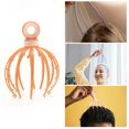 thumbnail image 4 of Unique Bargains 1 Pc Women Durable Eighteen Claws Style Head Massager for Home for Office Orange Plastic Steel Ball, 4 of 4