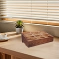 thumbnail image 4 of Raindrops Light Brown Wooden Cell Phone Storage Box Multifunctional Desktop Organizer for Home and Classroom 21Grid, 4 of 7