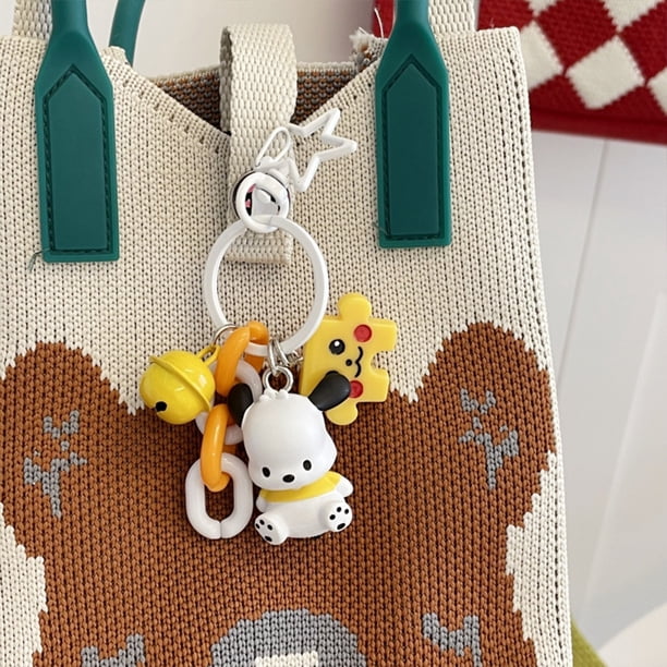 Sanrio Pochacco-Llavero colgante Y2k para niños, llavero de dibujos animados de Anime, cadena de coche, bolsa de teléfono móvil, joyería colgante, regalos