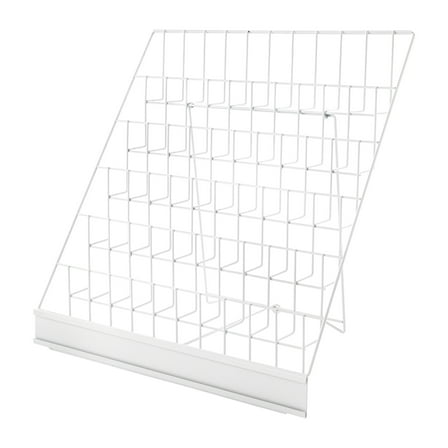 Wildnix 6-Tier Magazine Display Stand, White Countertop Rack, Foldable Design, Iron Frame, Stable Load-Bearing Capacity for Books and Magazines