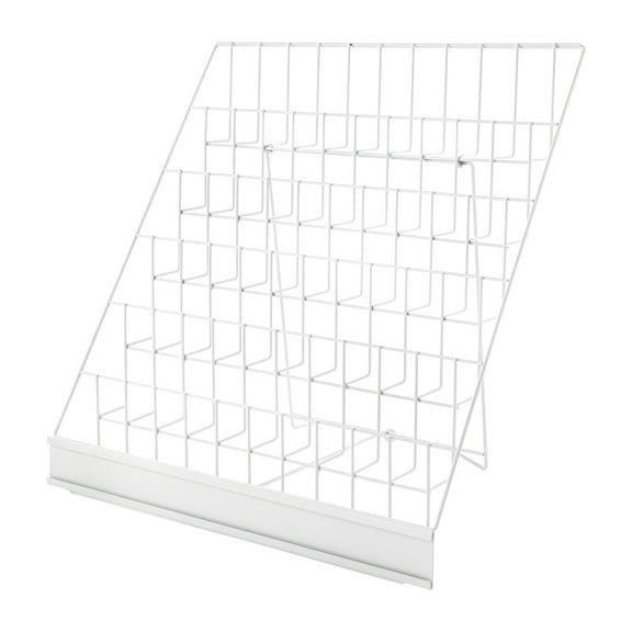 Wildnix 6-Tier Magazine Display Stand, White Countertop Rack, Foldable Design, Iron Frame, Stable Load-Bearing Capacity for Books and Magazines