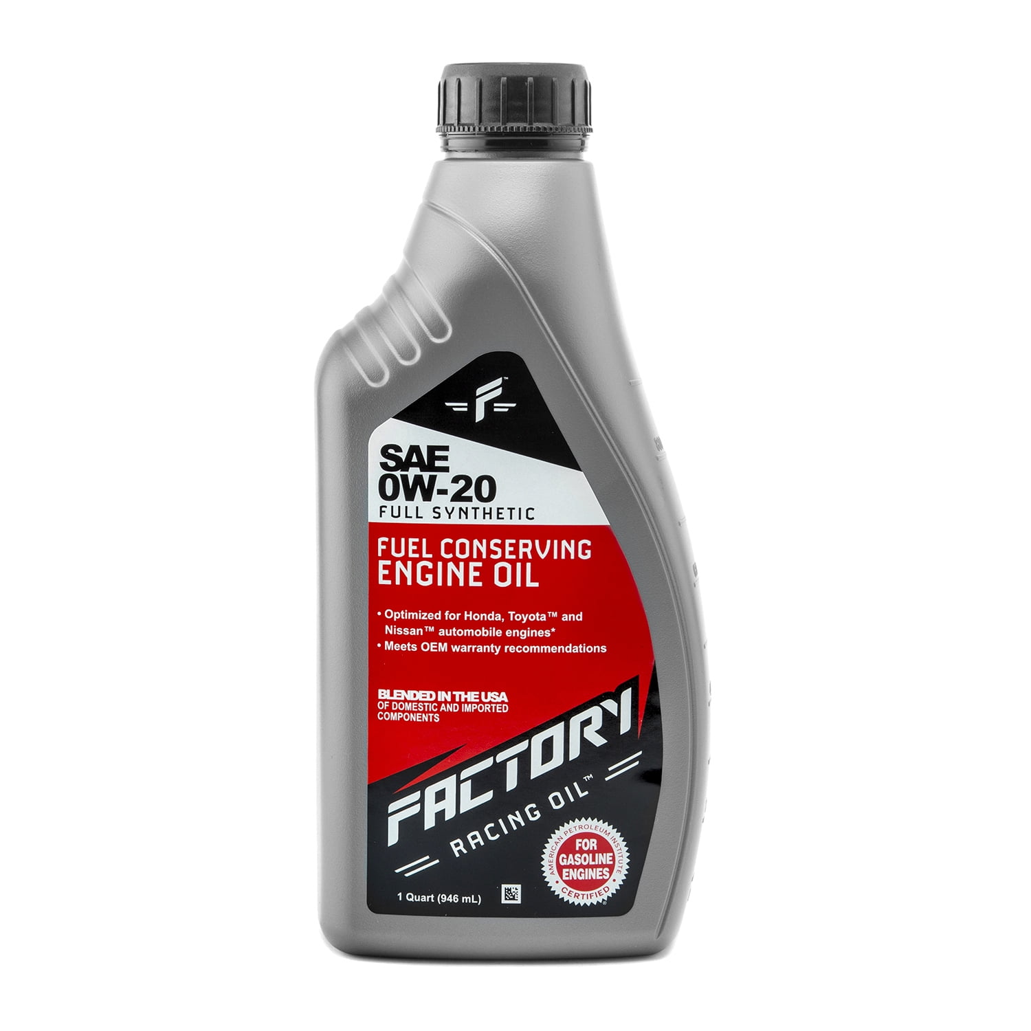 Factory Racing Parts SAE 0W-20 Full Synthetic 4.5qt Oil Change Kit Compatible with Toyota Camry, Rav4, Highlander, Avalon (Hybrid), Venza