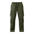 thumbnail image 6 of Men's Straight Cut Work Trousers Chinos, Lightweight Stretch Elastic Waist Relaxed Fit Straight Leg, Casual Daily Office Business Uniform, Easy Care Performance Gear | JASKFLY,Green XL, 6 of 6