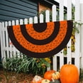 thumbnail image 5 of 2pcs Halloween Bunting Flag 3 Stripe Half Fan Flag Bunting Banner Trick or Treat Halloween Party Decoration Outside Porch Garden Outdoor Yard Indoor Home, 5 of 5