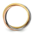thumbnail image 2 of 14k Tri-color Polished Rolling Ring Size 6, 2 of 6