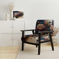 thumbnail image 2 of Designart "Rose Design in Night Shades V" Chaise d'Appoint Rembourrée Rose Rouge - Fauteuil Traditionnel pour Chambre, 2 of 7