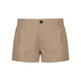 thumbnail image 5 of BLVB Women's Mini Cargo Shorts Elastic Waist Low Rise Slim Fitted Vintage Streetwear Summer Casual Chino Shorts, 5 of 5