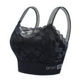 thumbnail image 1 of Fashion Women Solid Color Steel Rings Lace Pad Gathering Daily Bra, 1 of 2