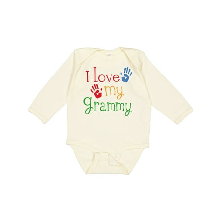 

Inktastic I Love My Grammy Gift Baby Boy or Baby Girl Long Sleeve Bodysuit