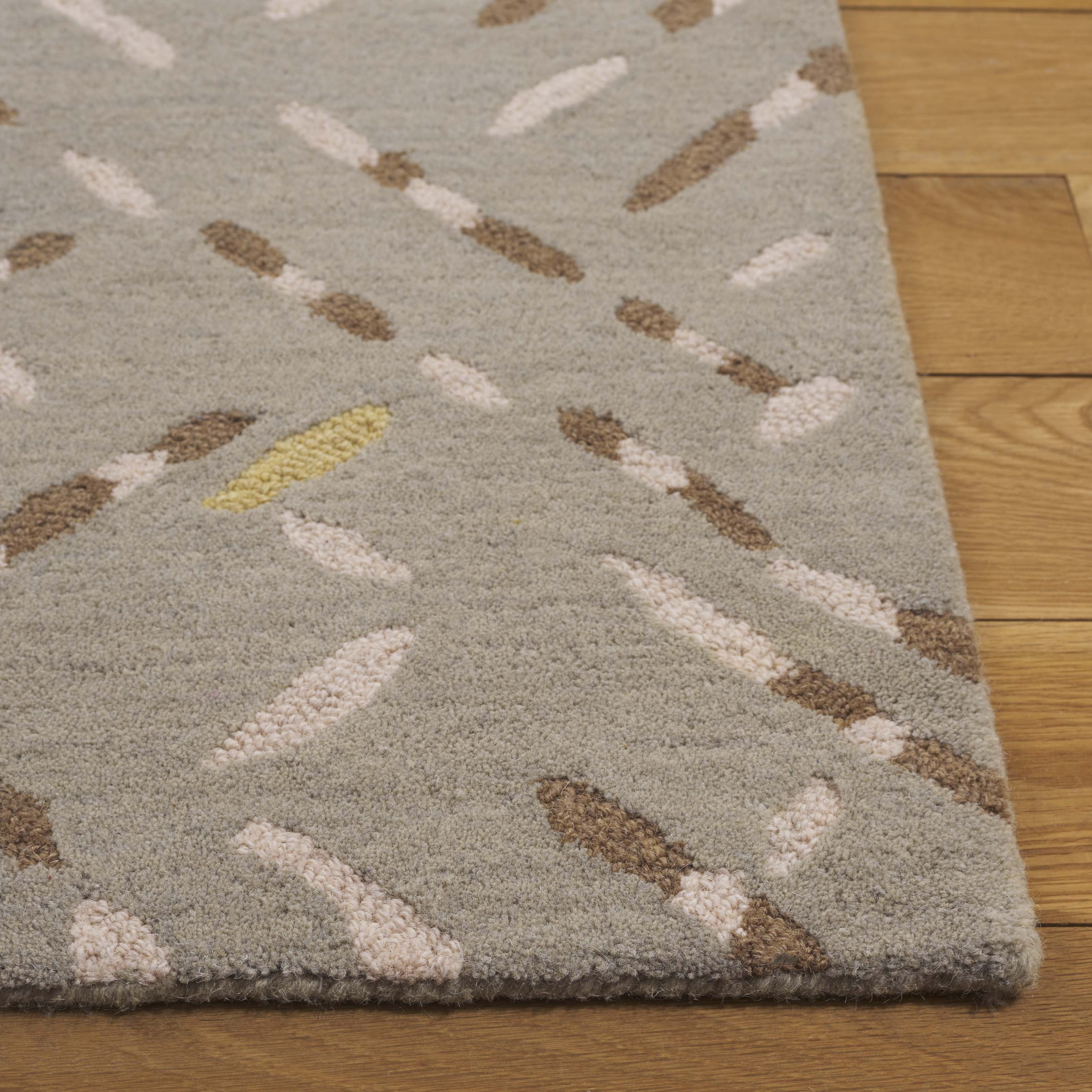 SAFAVIEH Metro Rodina Geometric Striped Area Rug, Taupe/Pink, 5' x 8'