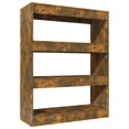 thumbnail image 2 of vidaXL Book Cabinet/Room Divider Smoked Oak 80x30x103 cm Engineered wood, 2 of 5